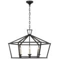 Load image into Gallery viewer, Darlana Wide Hexagonal Lantern - Aged Iron Finish
