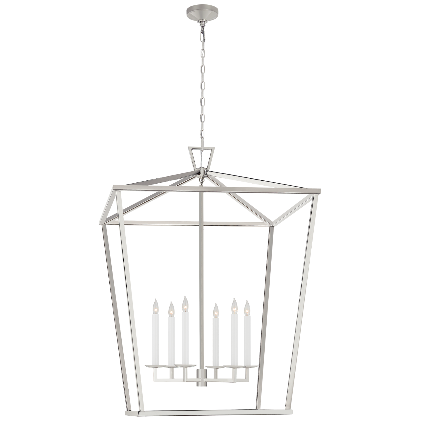 Darlana XXL Lantern - Polished Nickel Finish