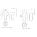 Davy Outdoor LED Wall Sconce - Diagram