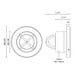 Davy Outdoor Round LED Wall Sconce - Diagram
