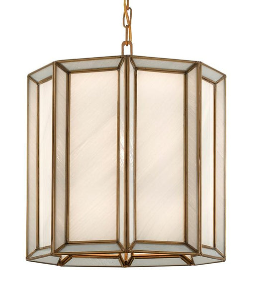 Daze Pendant - Antique Brass/White Finish