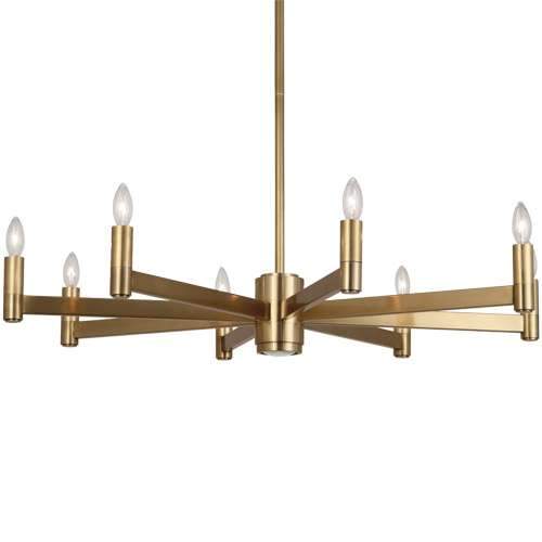 Delany Round Chandelier - Antique Brass