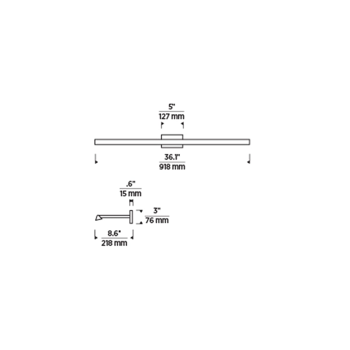 Dessau 36" Picture Light - Diagram