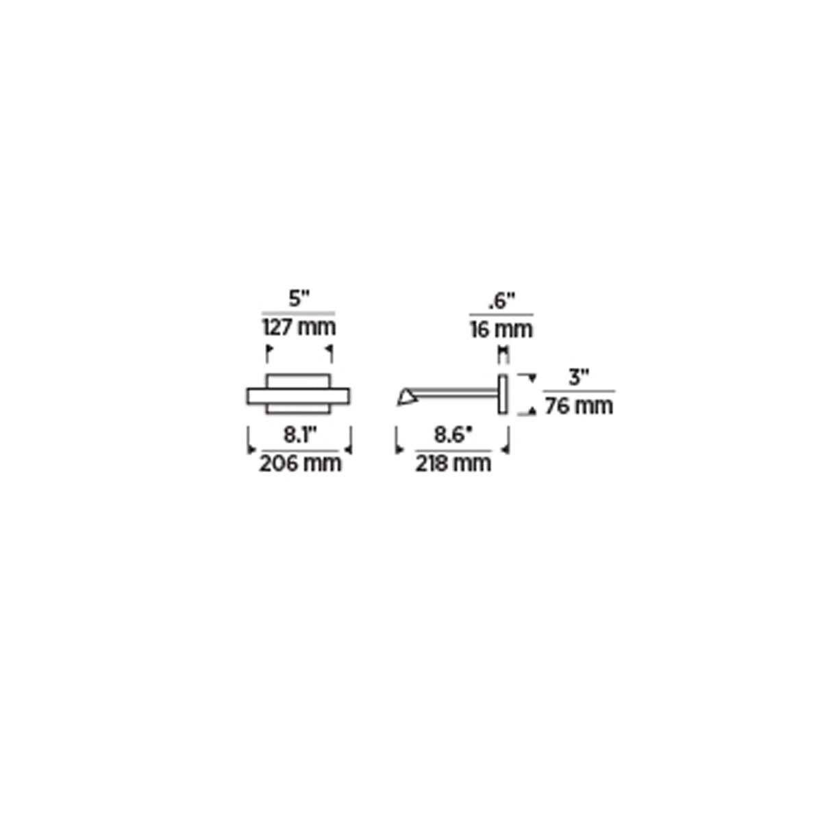 Dessau 8" Picture Light - Diagram