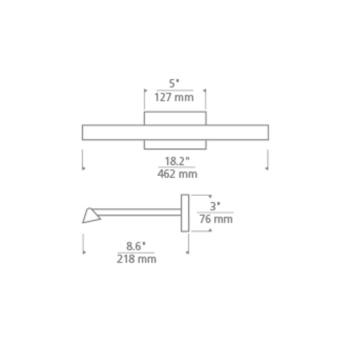 Dessau 18" Picture Light - Diagram