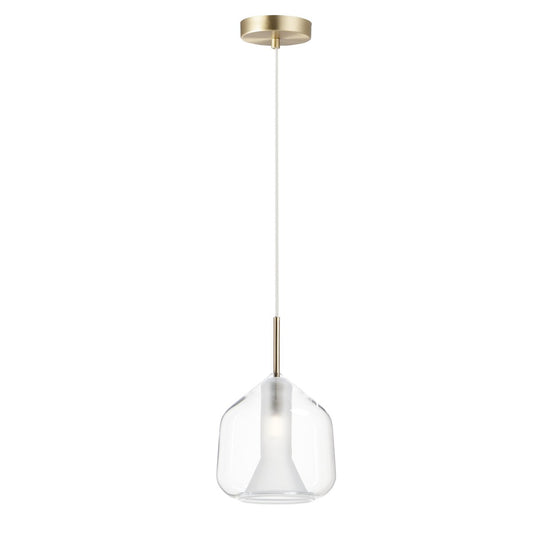 Deuce 10" LED Pendant - Satin Brass