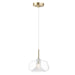 Deuce 8" LED Pendant - Satin Brass