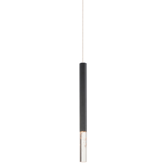 Diaphane Medium LED Mini Pendant - Black Finish