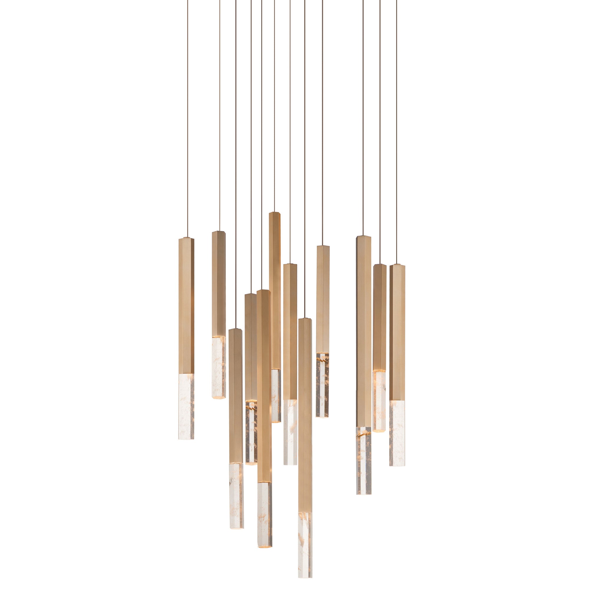 Diaphane LED 12-Light Pendant - Gold Finish