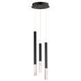 Load image into Gallery viewer, Diaphane LED 3-Light Pendant - Black Finish
