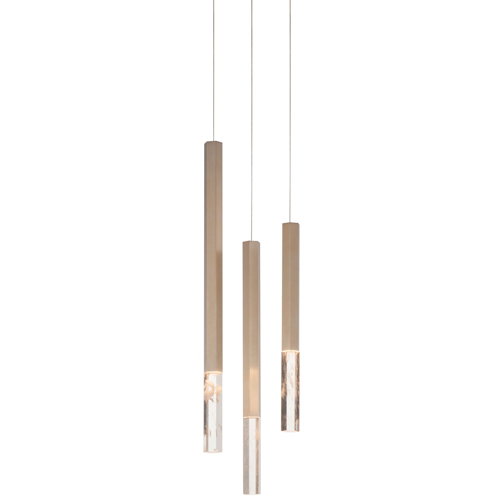 Diaphane LED 3-Light Pendant - Gold Finish