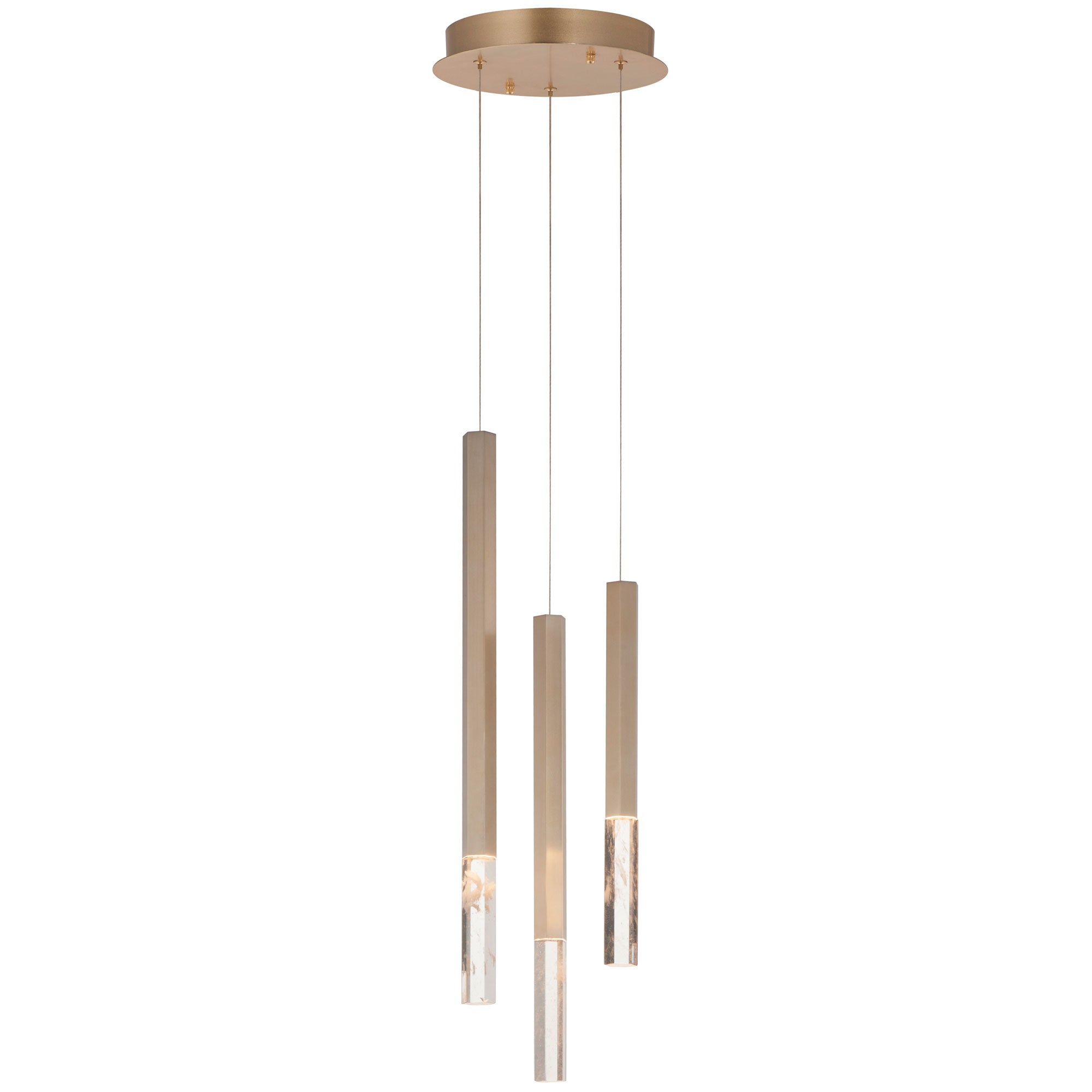 Diaphane LED 3-Light Pendant - Gold Finish