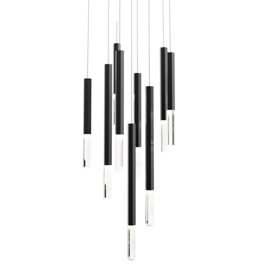 Diaphane LED 9-Light Pendant - Black Finish