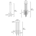 Load image into Gallery viewer, Diaphane LED Multi Light Pendant - Diagram
