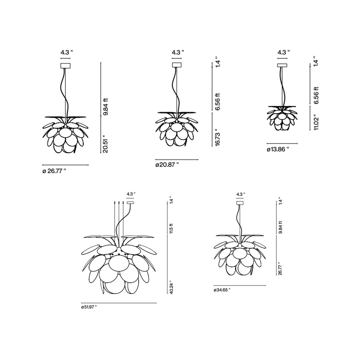 Discoco Pendant Light - Diagram