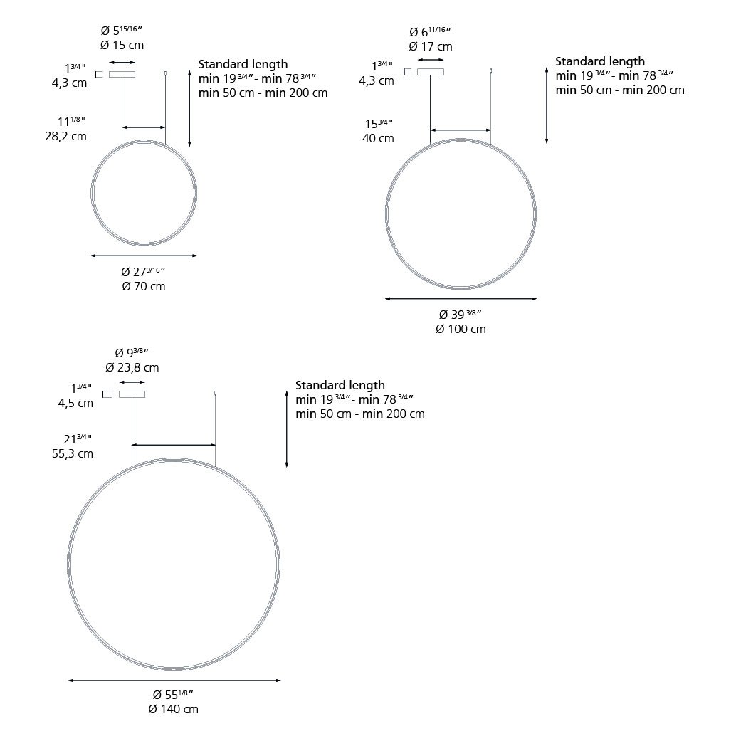 Discovery LED Vertical Suspension - Diagram