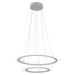 Discovery 2-Ring LED Pendant - Silver Finish