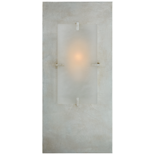 Dominica Rectangle Sconce - Burnished Silver Leaf