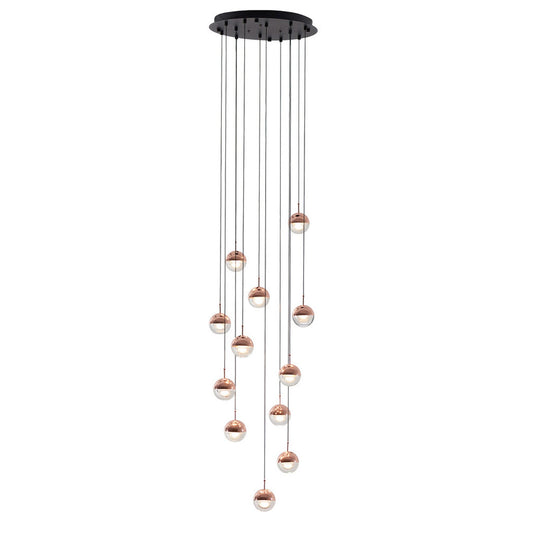 Dora P12 Multi-Light Pendant - Copper Finish