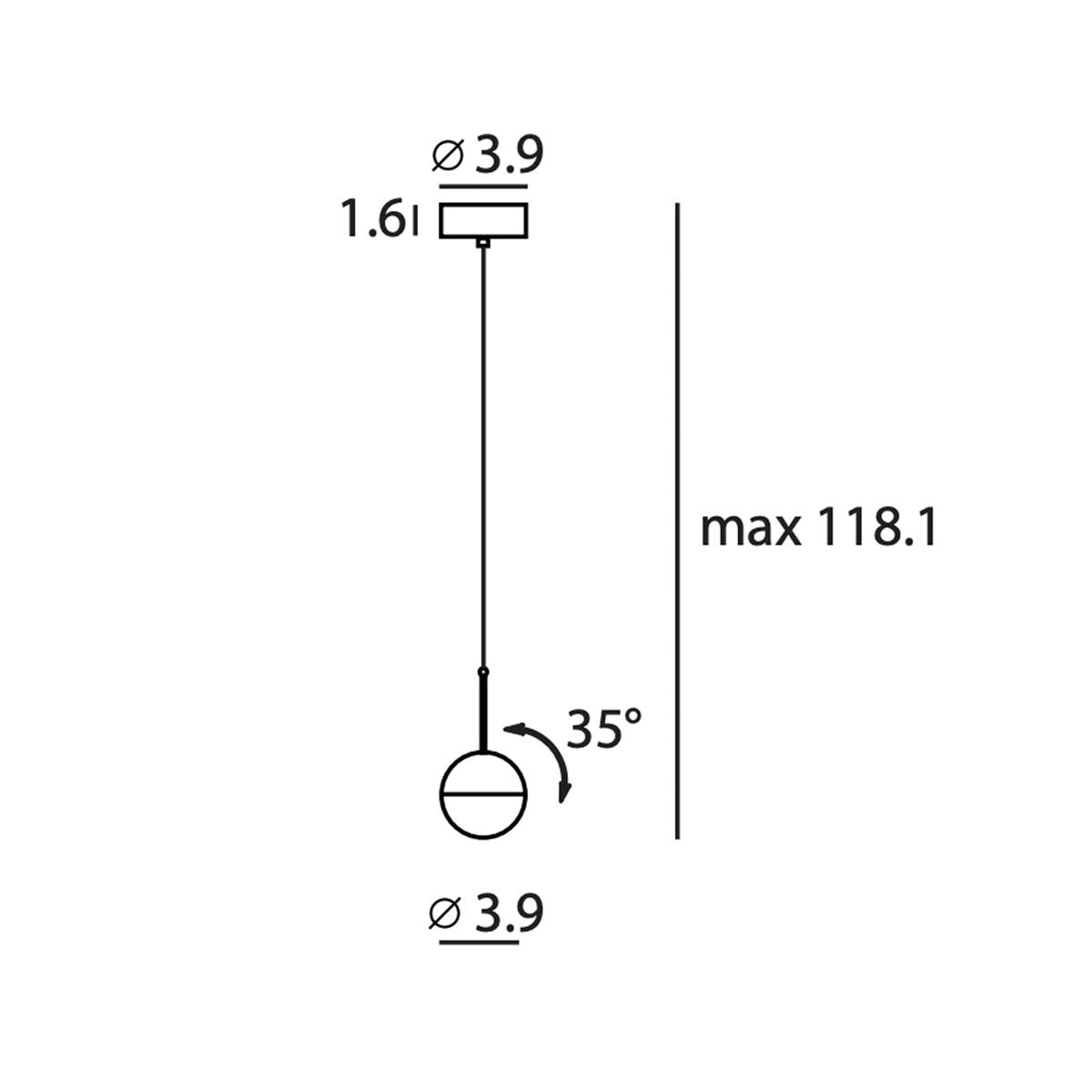 Dora P1 Mini Pendant - Diagram