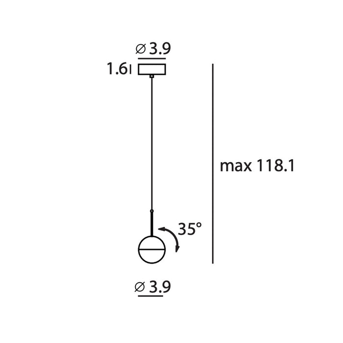 Dora P1 Mini Pendant - Diagram
