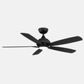 Load image into Gallery viewer, Doren LED Ceiling Fan - Black Finish with Black Blades
