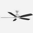 Load image into Gallery viewer, Doren LED Ceiling Fan - Brushed Nickel Finish with Black Blades
