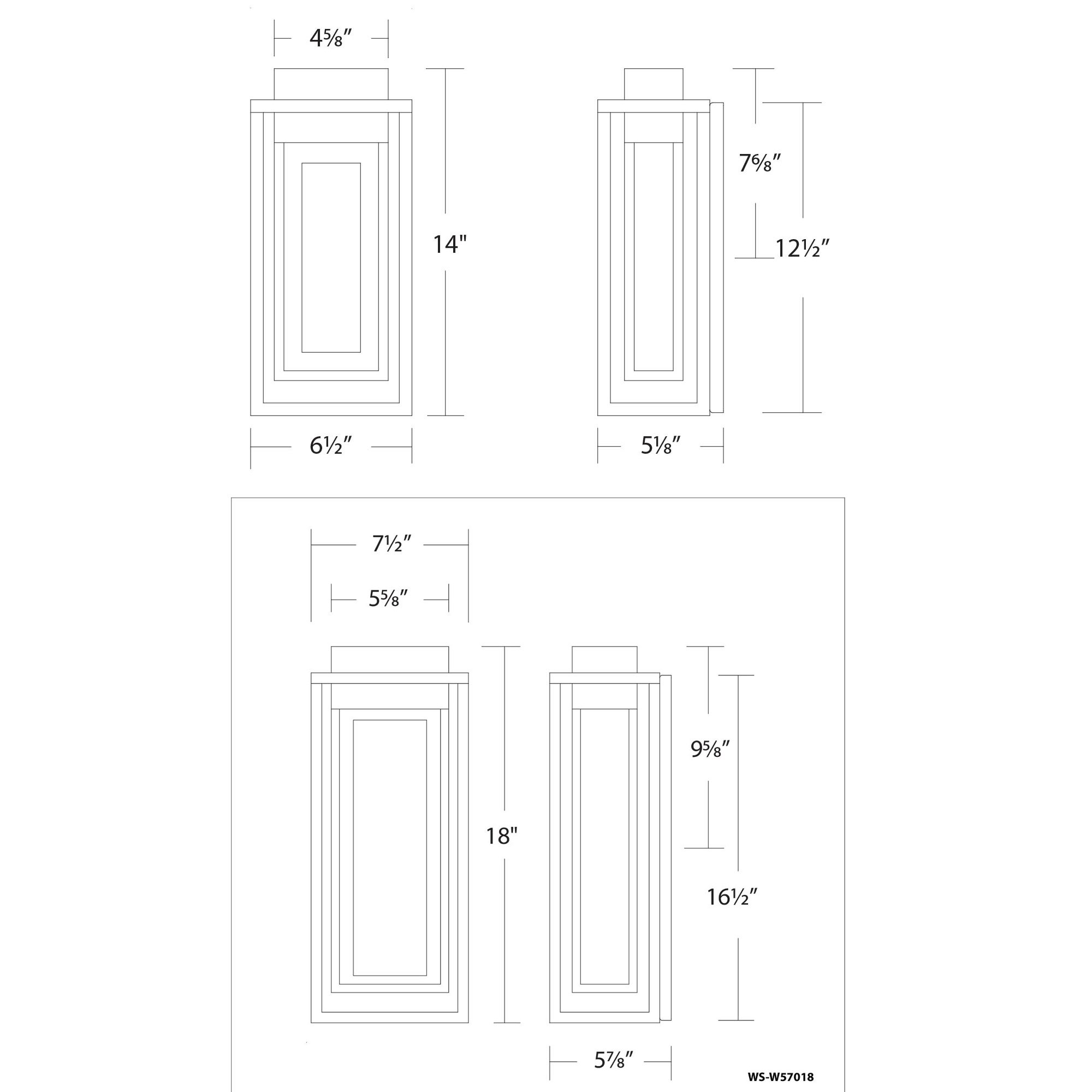 Dorne LED Outdoor Wall Sconce - Diagram