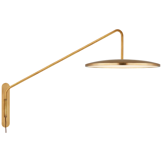 Dot 16" Articulating Wall Light - Natural Brass Finish