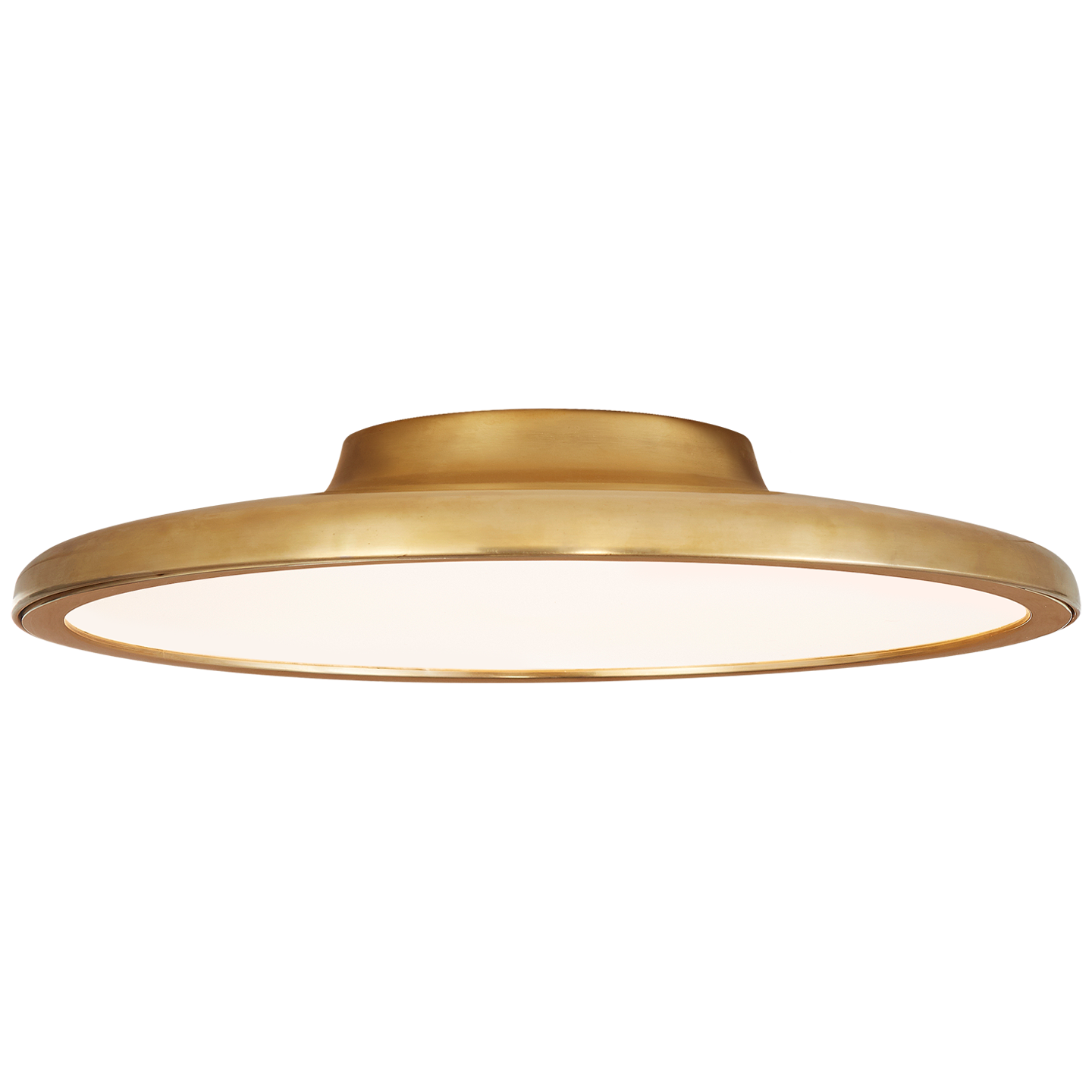 Dot 16" Flush Mount - Natural Brass Finish