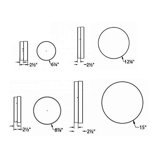 Dot LED Flush-Mount Ceiling Light - Diagram