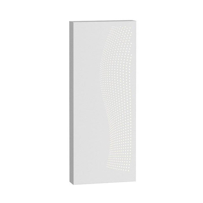Dotwave Rectangle LED Outdoor Wall Sconce - Textured White Finish