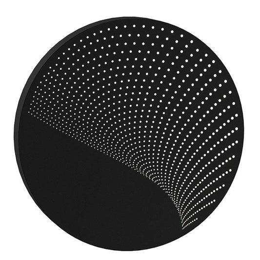 Dotwave Large Round LED Outdoor Wall Sconce - Textured Black Finish