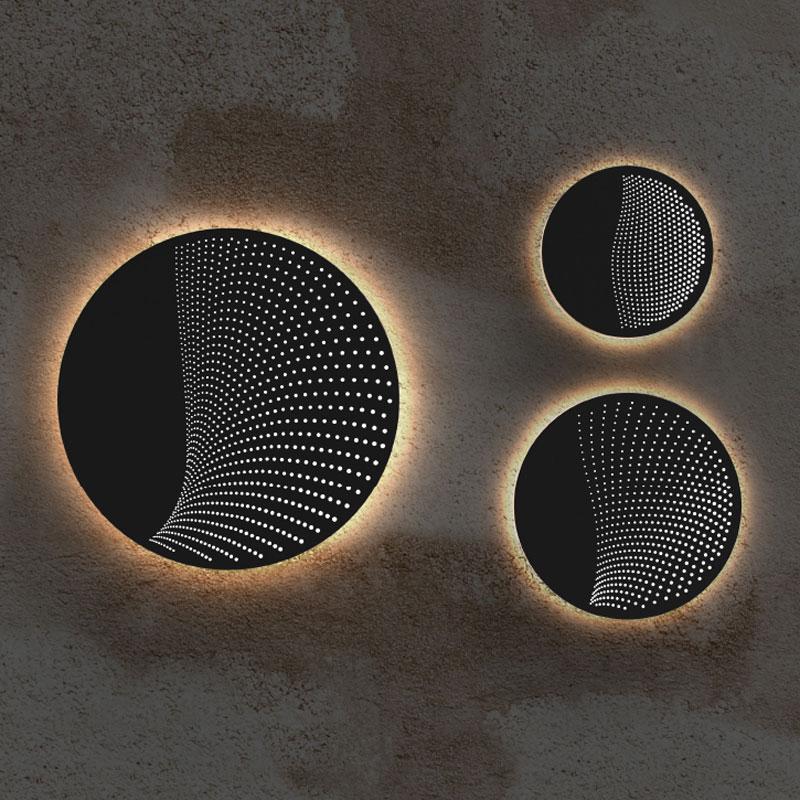 Dotwave Round LED Outdoor Wall Sconce - Display