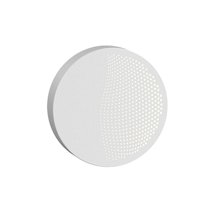 Dotwave Small Round LED Outdoor Wall Sconce - Textured White Finish