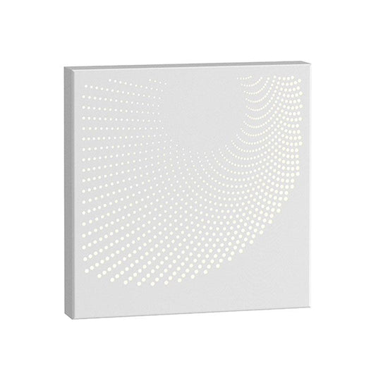 Dotwave Square LED Outdoor Wall Sconce - Textured White Finish