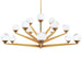 Double Bubble 42" LED Chandelier - Aged Brass Finish