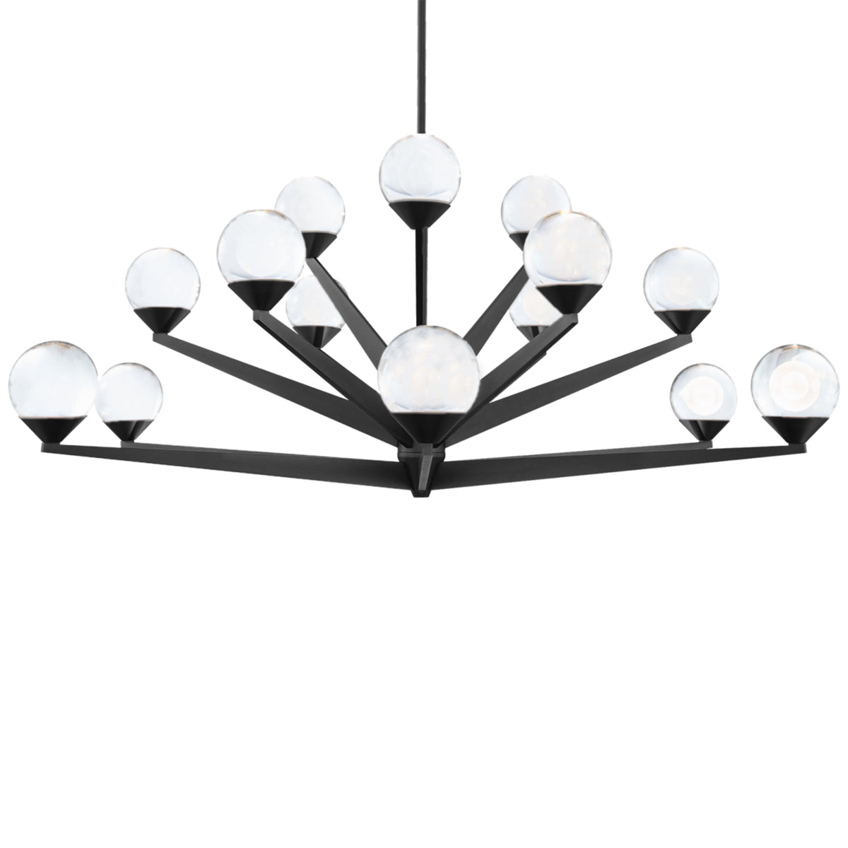 Double Bubble 42" LED Chandelier - Black Finish