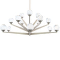 Load image into Gallery viewer, Double Bubble 42" LED Chandelier - Satin Nickel Finish
