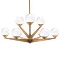 Load image into Gallery viewer, Double Bubble 27" LED Chandelier - Aged Brass Finish
