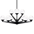 Load image into Gallery viewer, Double Bubble 27" LED Chandelier - Black Finish
