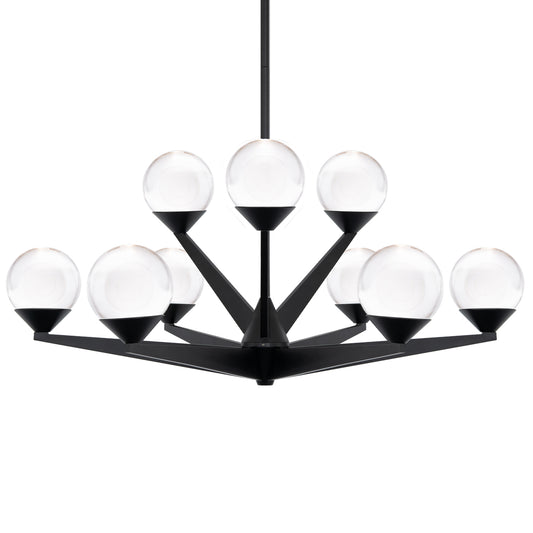 Double Bubble 27" LED Chandelier - Black Finish