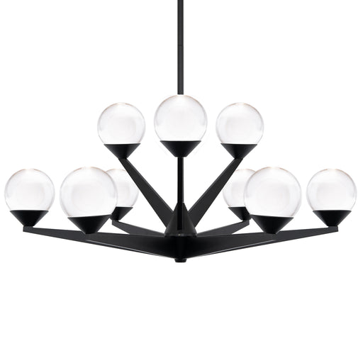Double Bubble 27" LED Chandelier - Black Finish