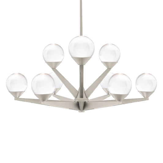 Double Bubble 27" LED Chandelier - Satin Nickel Finish