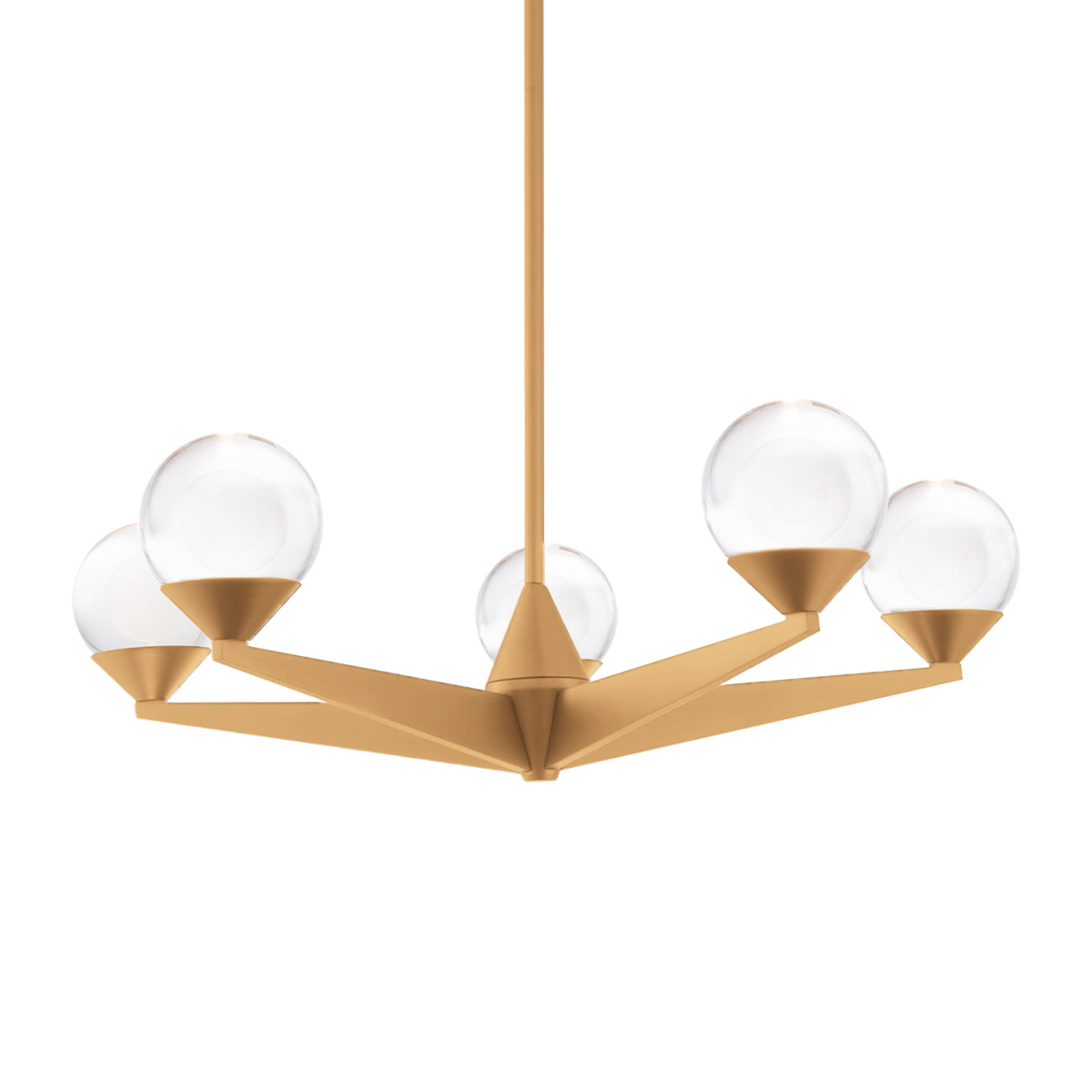 Double Bubble 24" LED Chandelier - Aged Brass Finish