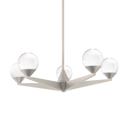 Double Bubble 24" LED Chandelier - Satin Nickel Finish