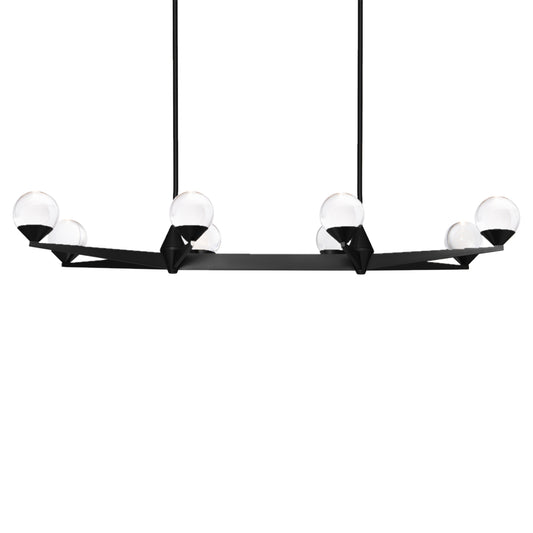 Double Bubble Linear Pendant - Black Finish