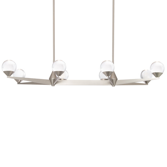 Double Bubble Linear Pendant - Satin Nickel Finish