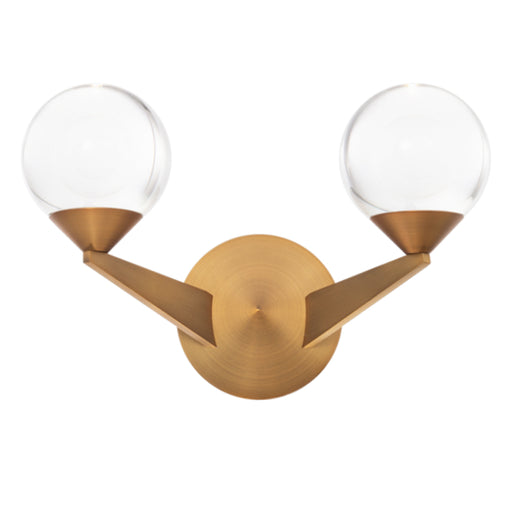 Double Bubble 2-Light Wall Sconce - Aged Brass Finish