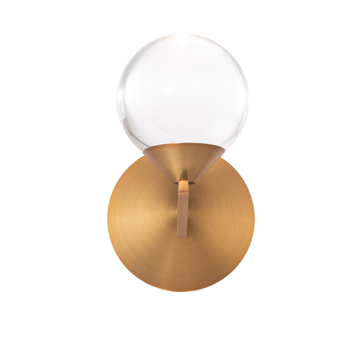 Double Bubble 1-Light Wall Sconce - Aged Brass Finish
